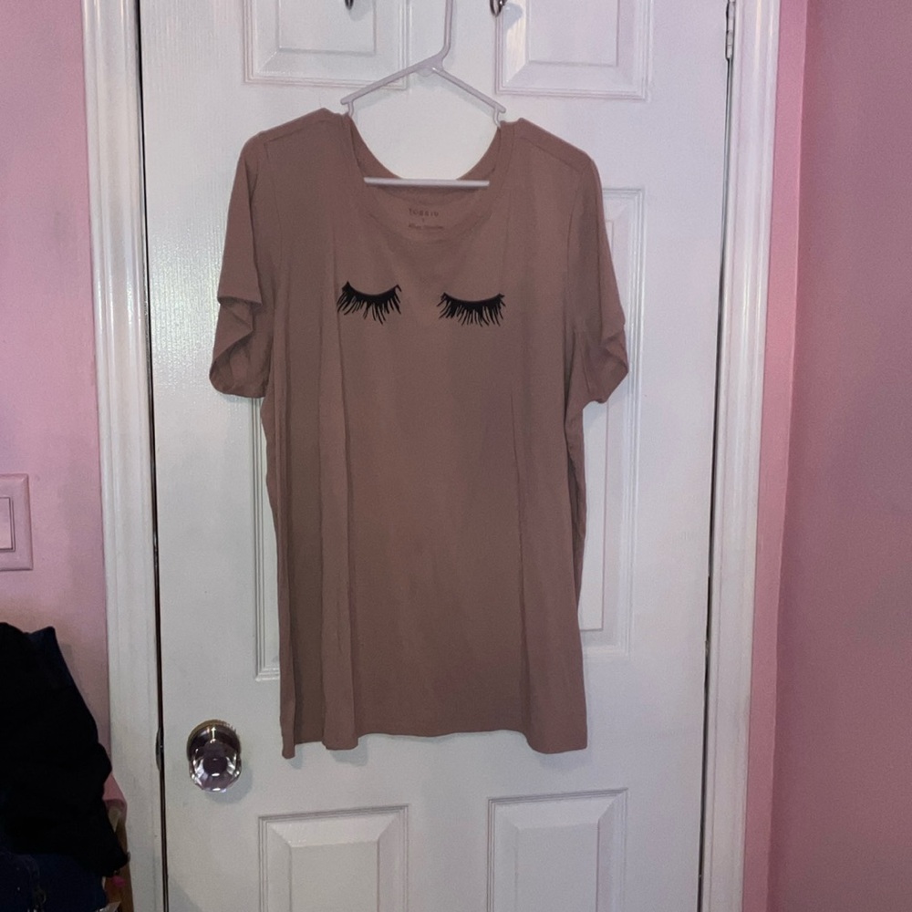 TORRID, Pink with Lashes top, Size- 3X